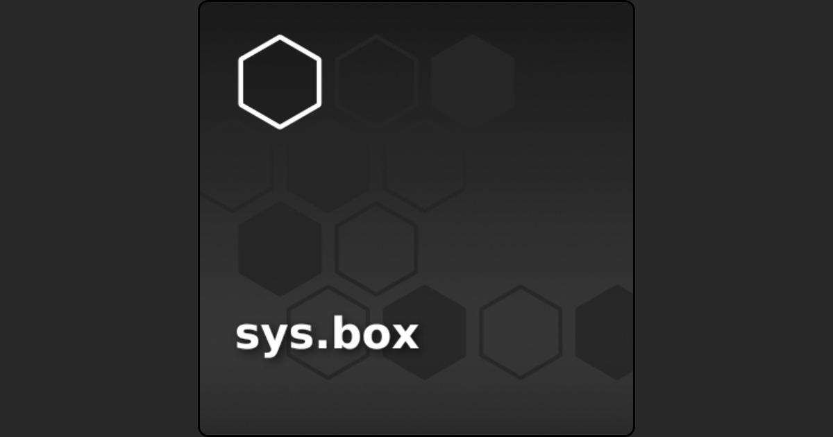 sys.box - Profile | .box